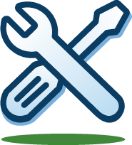 Icon of a screw driver and a wrench
